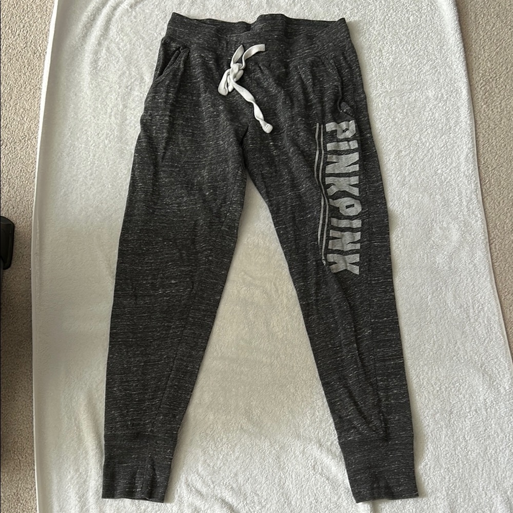 PINK Victoria's Secret Gray Sweatpants with Tapered Leg